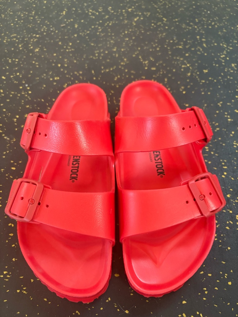 Birkenstock Red Two-Strap EVA Sandals